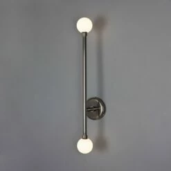 Gunning Double Globe Slim Bathroom Wall Light 28" IP44 26 Gunning Double Globe Slim Bathroom Wall Light 28" IP44 -Home-Lighting Sale mlbwl152antslv