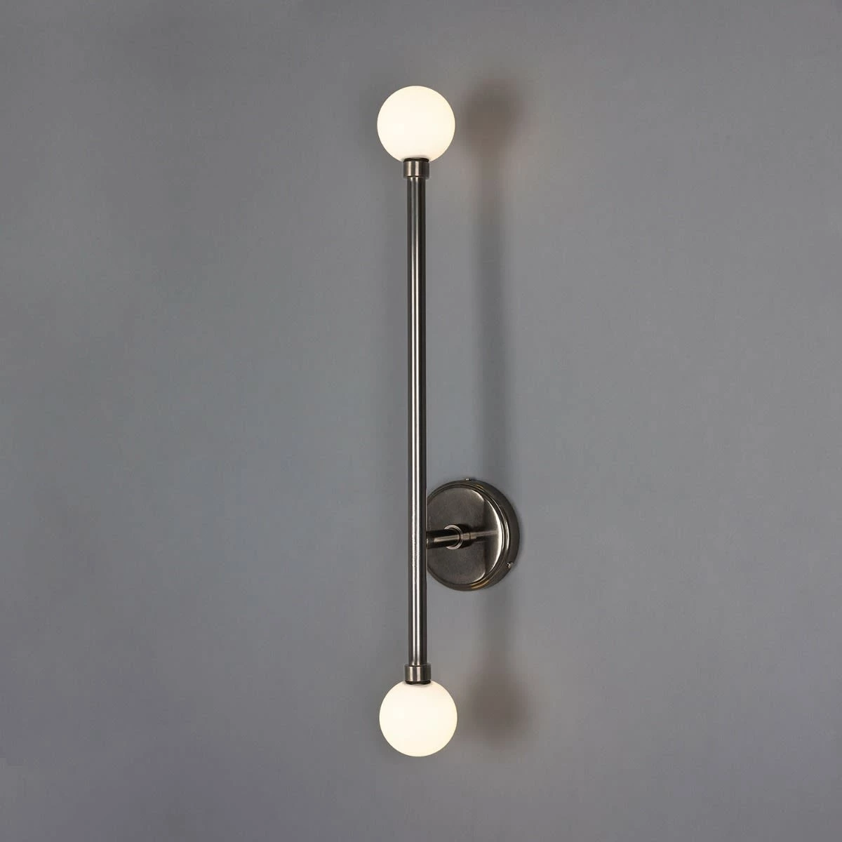 Gunning Double Globe Slim Bathroom Wall Light 28" IP44 7 Gunning Double Globe Slim Bathroom Wall Light 28" IP44 - Image 5