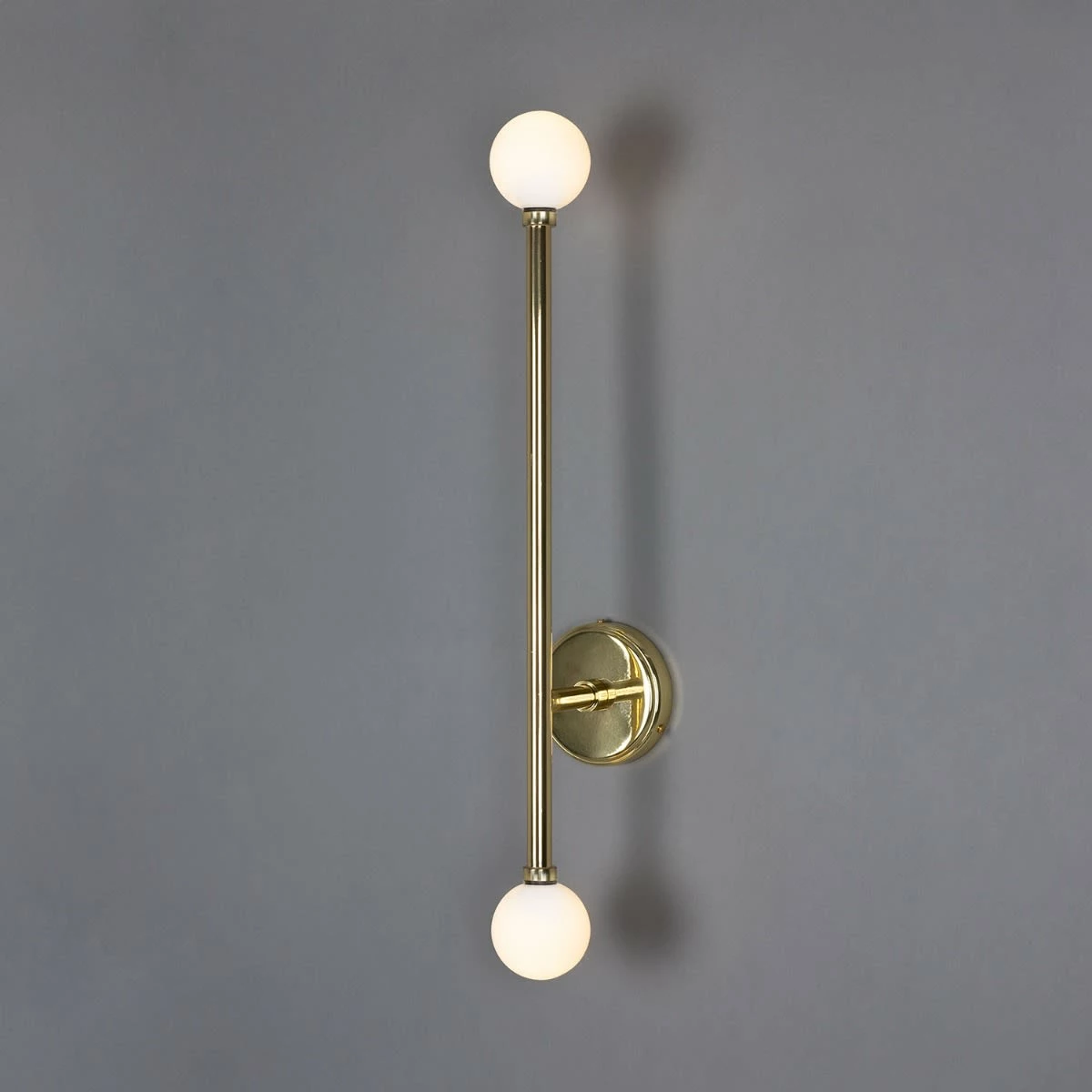 Gunning Double Globe Slim Bathroom Wall Light 28" IP44 11 Gunning Double Globe Slim Bathroom Wall Light 28" IP44 - Image 9
