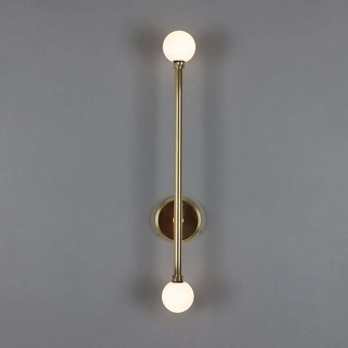 Gunning Double Globe Slim Bathroom Wall Light 28" IP44 12 Gunning Double Globe Slim Bathroom Wall Light 28" IP44 - Image 10