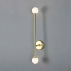 Gunning Double Globe Slim Bathroom Wall Light 28" IP44 34 Gunning Double Globe Slim Bathroom Wall Light 28" IP44 -Home-Lighting Sale mlbwl152satbrs