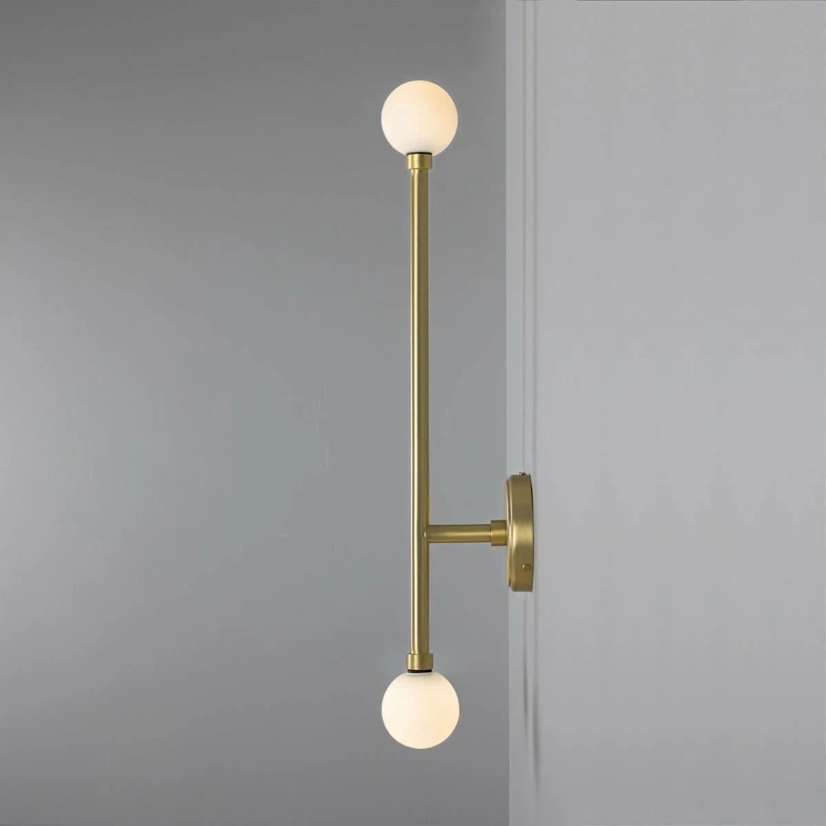 Gunning Double Globe Slim Bathroom Wall Light 28" IP44 17 Gunning Double Globe Slim Bathroom Wall Light 28" IP44 - Image 15