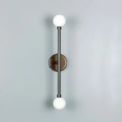 Monto Double Globe Slim Bathroom Wall Light 24" IP44 29 Monto Double Globe Slim Bathroom Wall Light 24" IP44 -Home-Lighting Sale mlbwl153antbrs 1