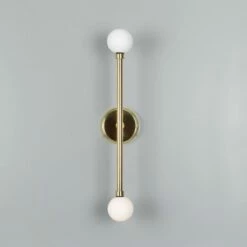 Monto Double Globe Slim Bathroom Wall Light 24" IP44 37 Monto Double Globe Slim Bathroom Wall Light 24" IP44 -Home-Lighting Sale mlbwl153polbrs 3
