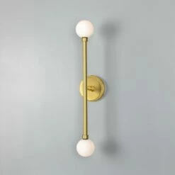 Monto Double Globe Slim Bathroom Wall Light 24" IP44 39 Monto Double Globe Slim Bathroom Wall Light 24" IP44 -Home-Lighting Sale mlbwl153satbrs