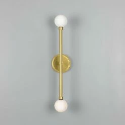 Monto Double Globe Slim Bathroom Wall Light 24" IP44 40 Monto Double Globe Slim Bathroom Wall Light 24" IP44 -Home-Lighting Sale mlbwl153satbrs 1