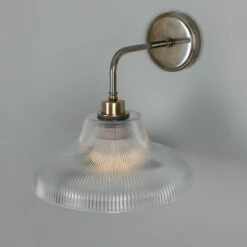 Mono Vintage Railway Glass Bathroom Wall Light 11.8" IP65 -Home-Lighting Sale mlbwl158antbrs 3