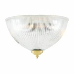 Moroni Prismatic Glass Dome Flush Ceiling Light 11.8" -Home-Lighting Sale mlcf02satbrs