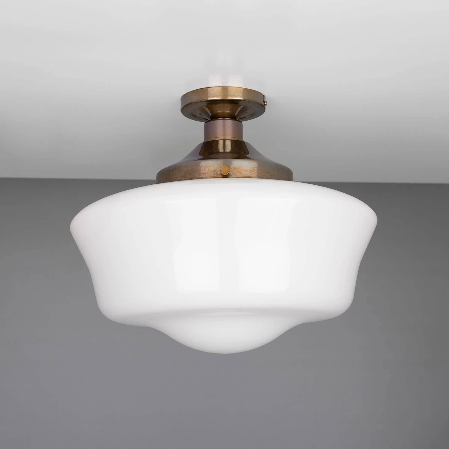 Schoolhouse Traditional Flush Ceiling Light 13.8" 4 Schoolhouse Traditional Flush Ceiling Light 13.8" - Image 2