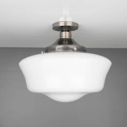Schoolhouse Traditional Flush Ceiling Light 13.8" 15 Schoolhouse Traditional Flush Ceiling Light 13.8" -Home-Lighting Sale mlcf03antslv