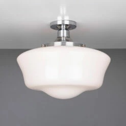 Schoolhouse Traditional Flush Ceiling Light 13.8" 21 Schoolhouse Traditional Flush Ceiling Light 13.8" -Home-Lighting Sale mlcf03polchr