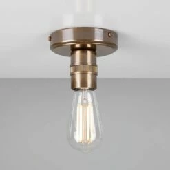 Bexter Vintage Exposed Bulb Flush Ceiling Light -Home-Lighting Sale mlcf109antbrs ul 1