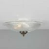 Nicosa Shallow Holophane Glass Flush Ceiling Light 11.9" -Home-Lighting Sale mlcf115antbrs