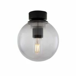 Venice Glass Globe Flush Ceiling Light 6.7" -Home-Lighting Sale mlcf117pcmb 1