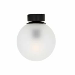 Venice Glass Globe Flush Ceiling Light 6.7"