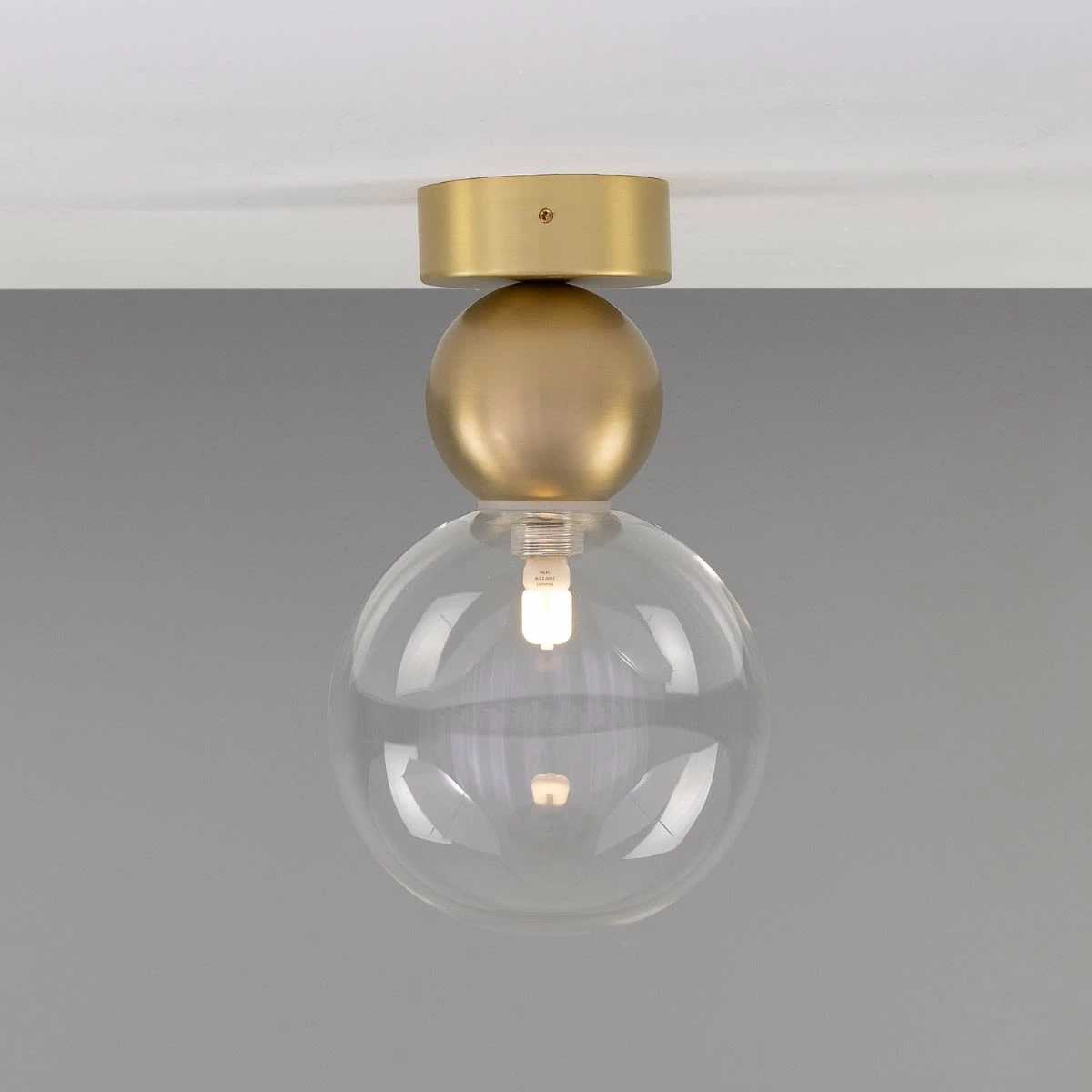 Helena Glass And Brass Ball Ceiling Light 5.9" 8 Helena Glass And Brass Ball Ceiling Light 5.9" - Image 6