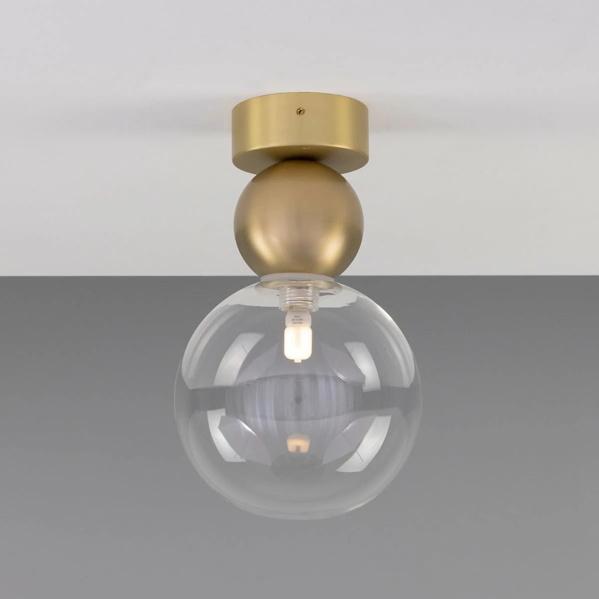 Helena Glass And Brass Ball Ceiling Light 5.9" 9 Helena Glass And Brass Ball Ceiling Light 5.9" - Image 7