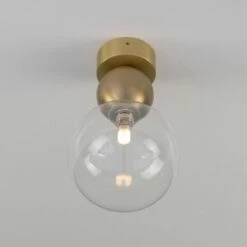 Helena Glass And Brass Ball Ceiling Light 5.9" 17 Helena Glass And Brass Ball Ceiling Light 5.9" -Home-Lighting Sale mlcf125satbrscl 3