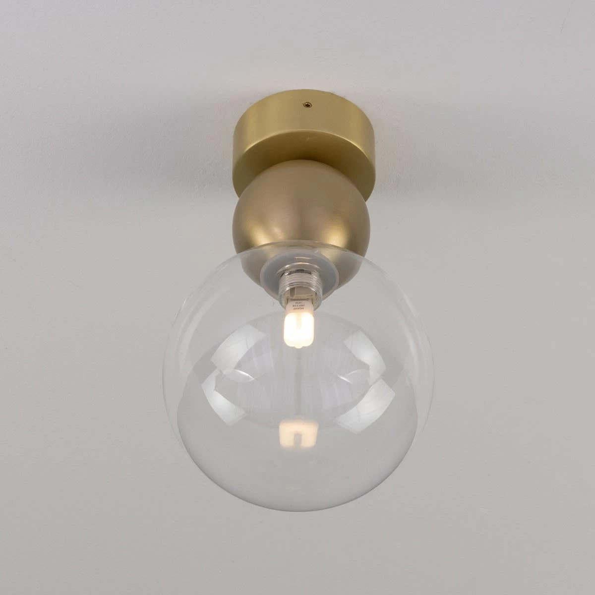 Helena Glass And Brass Ball Ceiling Light 5.9" 10 Helena Glass And Brass Ball Ceiling Light 5.9" - Image 8