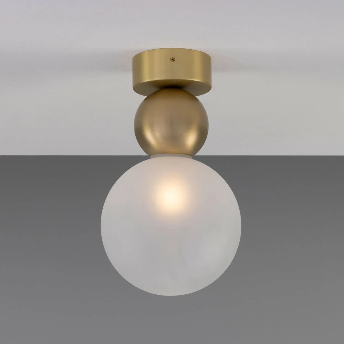 Helena Glass And Brass Ball Ceiling Light 5.9" 5 Helena Glass And Brass Ball Ceiling Light 5.9" - Image 3