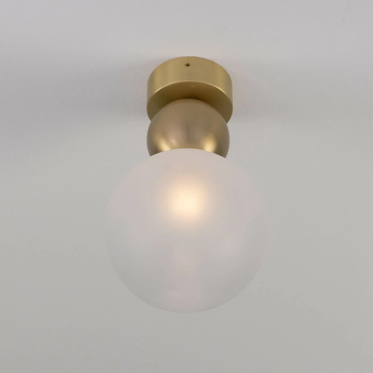 Helena Glass And Brass Ball Ceiling Light 5.9" 6 Helena Glass And Brass Ball Ceiling Light 5.9" - Image 4