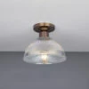 Erbil Prismatic Glass Flush Ceiling Light 7.5" -Home-Lighting Sale mlcf19antbrs