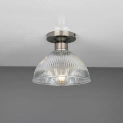 Erbil Prismatic Glass Flush Ceiling Light 7.5" -Home-Lighting Sale mlcf19antslv