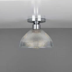 Erbil Prismatic Glass Flush Ceiling Light 7.5" -Home-Lighting Sale mlcf19polchr 1