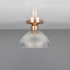 Erbil Prismatic Glass Flush Ceiling Light 7.5" -Home-Lighting Sale mlcf19polcop 1