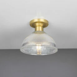 Erbil Prismatic Glass Flush Ceiling Light 7.5" -Home-Lighting Sale mlcf19satbrs