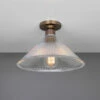 Hanoi Vintage Holophane Glass Flush Ceiling Light 11.8" -Home-Lighting Sale mlcf22antbrs