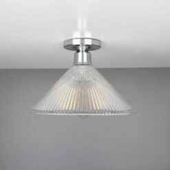 Hanoi Vintage Holophane Glass Flush Ceiling Light 11.8" -Home-Lighting Sale mlcf22polchr 1