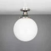 Yerevan Opal Globe Flush Ceiling Light 9.8" 2 Yerevan Opal Globe Flush Ceiling Light 9.8" -Home-Lighting Sale mlcf29antslv 1