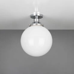 Yerevan Opal Globe Flush Ceiling Light 9.8" -Home-Lighting Sale mlcf29polchr 1 2