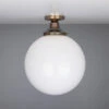 Yerevan Opal Globe Flush Ceiling Light 11.8" 2 Yerevan Opal Globe Flush Ceiling Light 11.8" -Home-Lighting Sale mlcf30antbrs 1