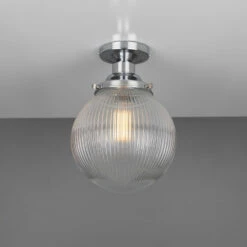 Stanley Holophane Glass Globe Ceiling Light 7.9" 23 Stanley Holophane Glass Globe Ceiling Light 7.9" -Home-Lighting Sale mlcf37polchr