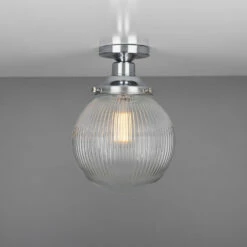 Stanley Holophane Glass Globe Ceiling Light 7.9" 22 Stanley Holophane Glass Globe Ceiling Light 7.9" -Home-Lighting Sale mlcf37polchr 1