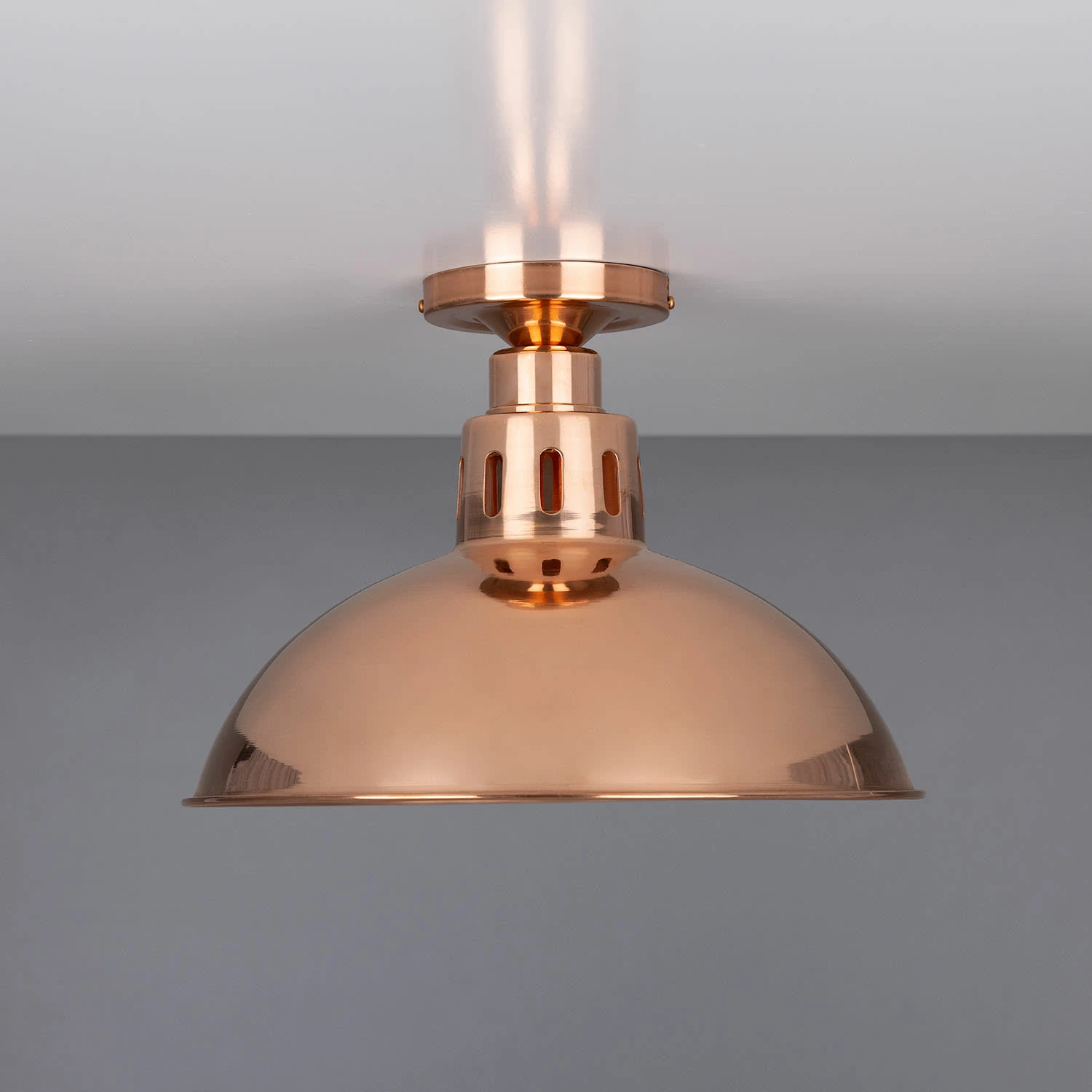 Berlin Vintage Copper Flush Ceiling Light 11.8" 4 Berlin Vintage Copper Flush Ceiling Light 11.8" - Image 2