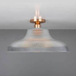 Mono Holophane Glass Flush Ceiling Light 15.7" -Home-Lighting Sale mlcf39polcop 1 1