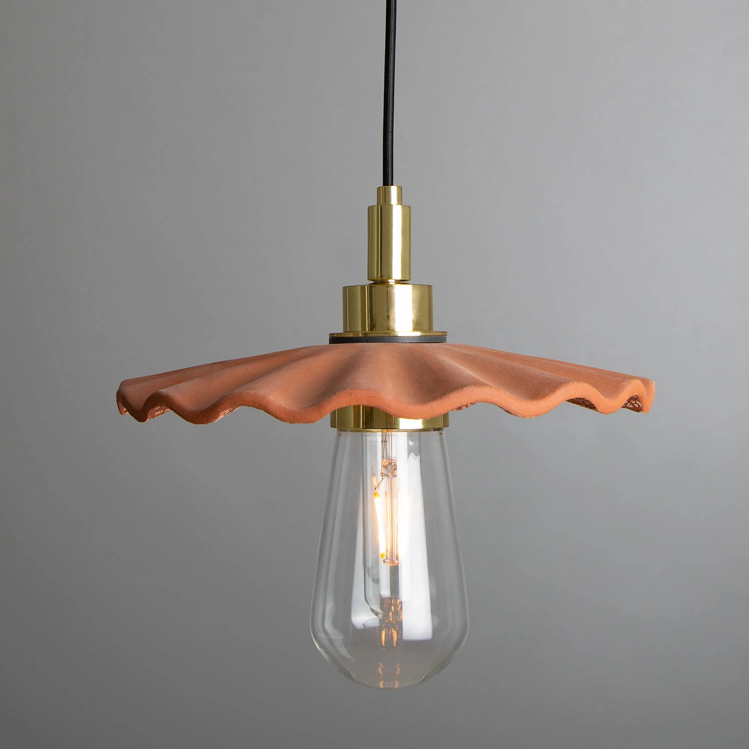 Kirhii Ceramic Bathroom Pendant Light 10.7", Red Iron IP44 3 Kirhii Ceramic Bathroom Pendant Light 10.7", Red Iron IP44