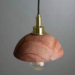 Kingii Ceramic Dome Bathroom Pendant Light 7.9", Red Iron IP44 -Home-Lighting Sale mlcmbp021 2