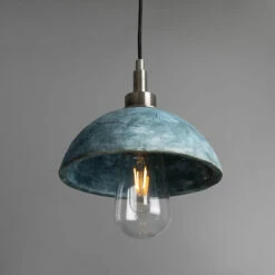 Kingii Ceramic Dome Bathroom Pendant Light 7.9", Blue Earth IP44 -Home-Lighting Sale mlcmbp022 2