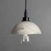 Kingii Marbled Ceramic Dome Bathroom Pendant Light 7.9" IP44 -Home-Lighting Sale mlcmbp024