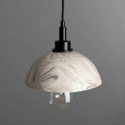 Kingii Marbled Ceramic Dome Bathroom Pendant Light 7.9" IP44 8 Kingii Marbled Ceramic Dome Bathroom Pendant Light 7.9" IP44 -Home-Lighting Sale mlcmbp024 1