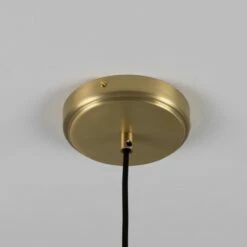 Bog Oak Organic Ceramic Disc Bathroom Pendant Light 11", Matte White Striped IP44 -Home-Lighting Sale mlcmbp030satbrs 6