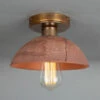 Kauri Organic Ceramic Dome Ceiling Light 7.9", Red Iron -Home-Lighting Sale mlcmcf007antbrs 1
