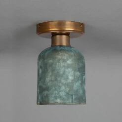 Osier Organic Ceramic Ceiling Light 4.5", Blue Earth -Home-Lighting Sale mlcmcf009antbrs