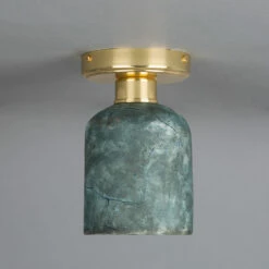 Osier Organic Ceramic Ceiling Light 4.5", Blue Earth -Home-Lighting Sale mlcmcf009polbrs