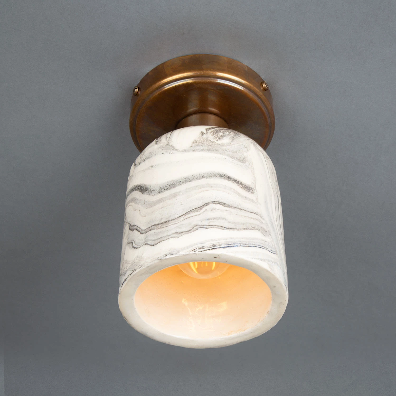 Osier Marbled Ceramic Flush Ceiling Light 4.5" 11 Osier Marbled Ceramic Flush Ceiling Light 4.5" - Image 9