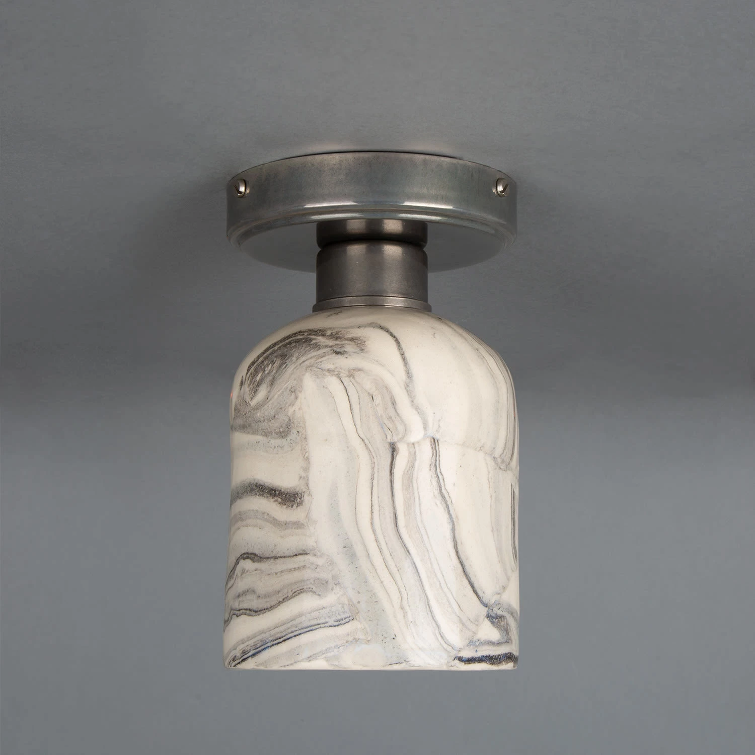 Osier Marbled Ceramic Flush Ceiling Light 4.5" 12 Osier Marbled Ceramic Flush Ceiling Light 4.5" - Image 10